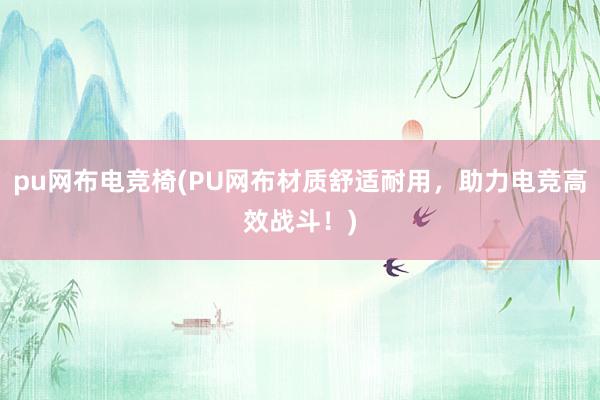 pu网布电竞椅(PU网布材质舒适耐用，助力电竞高效战斗！)