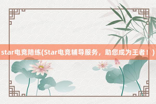 star电竞陪练(Star电竞辅导服务，助您成为王者！)