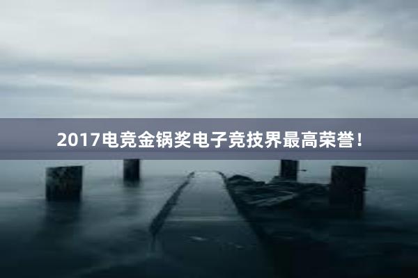 2017电竞金锅奖电子竞技界最高荣誉！