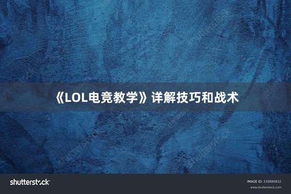 《LOL电竞教学》详解技巧和战术