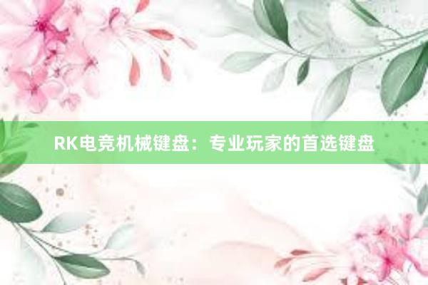 RK电竞机械键盘：专业玩家的首选键盘