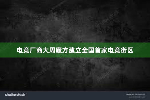 电竞厂商大周魔方建立全国首家电竞街区