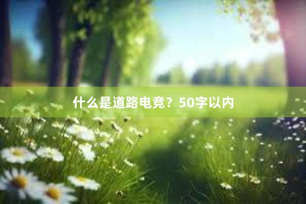 什么是道路电竞？50字以内