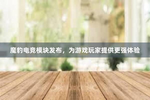 魔豹电竞模块发布，为游戏玩家提供更强体验